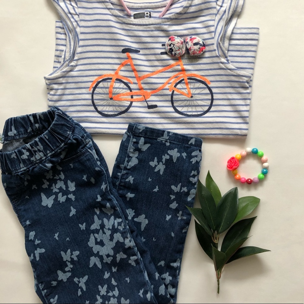Whimsical Girls Outfit - Jeans/Shirt